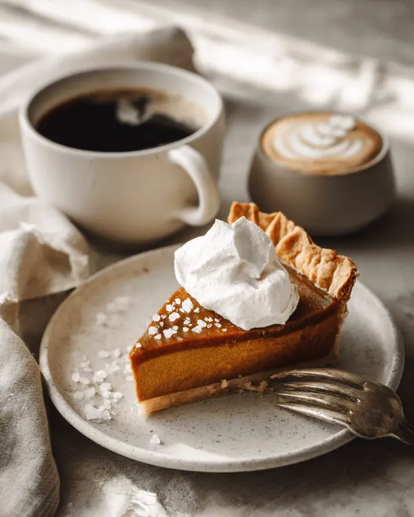 pumpkin pie with ganache