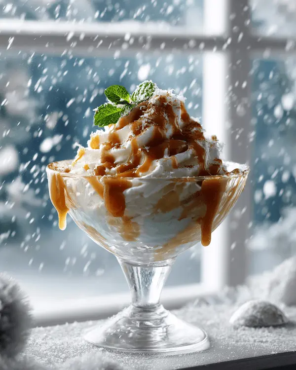 The Perfect Snow Ice Cream Condensed Milk 4 winter dessert