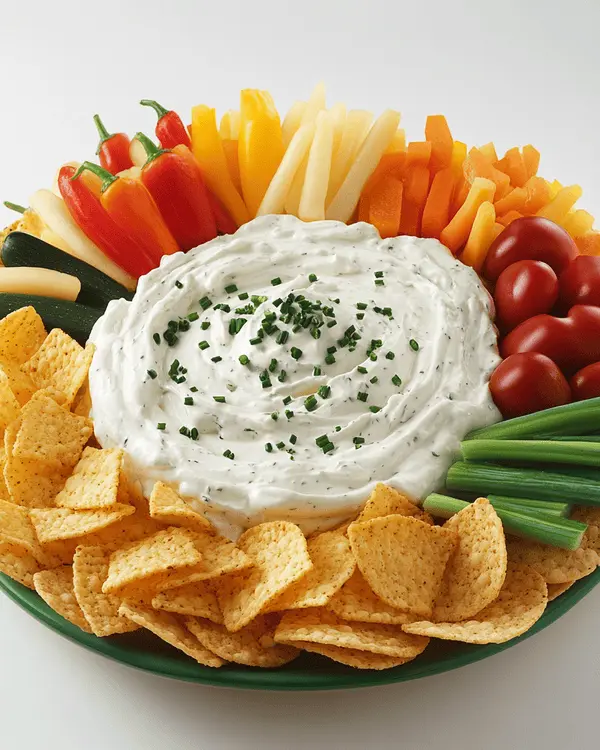 Creamy Sour Cream and Chives Dip 4 Chive and onion dip