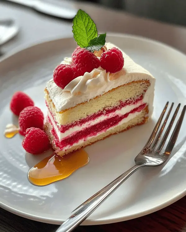 Delicious Raspberry Pistachio Layer Cake 4 Pistachio Cake with Raspberry Filling