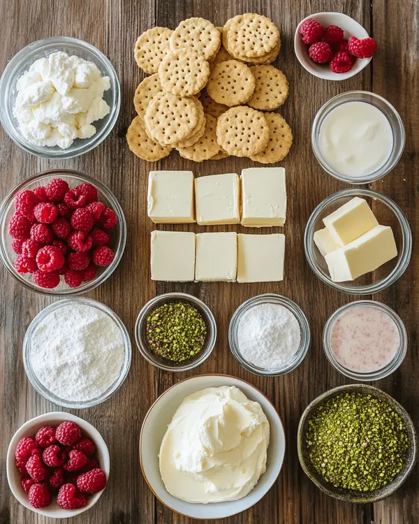 Easy Raspberry and Pistachio Cheesecake 2 Pistachio Raspberry Cheesecake