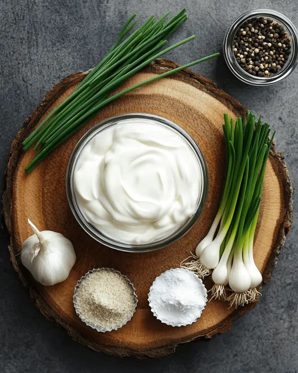 Creamy Sour Cream and Chives Dip 2 Sour cream dip