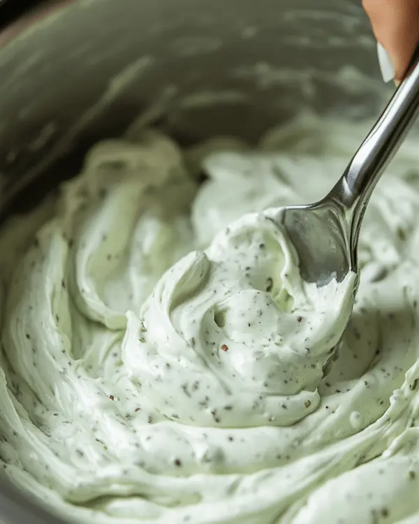 Pistachio Raspberry Dacquoise 3 Folding ground pistachio mixture into whipped egg whites to make dacquoise batter