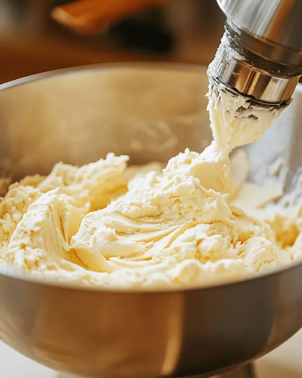 Ultimate Pretzel Peanut Butter Cookies 3 Electric mixer creaming butter and sugar together until light and fluffy for pretzel peanut butter cookies