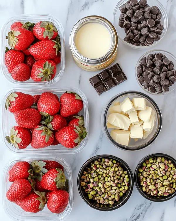 How to Make Dubai Chocolate Strawberries 2 Dubai style chocolate strawberries