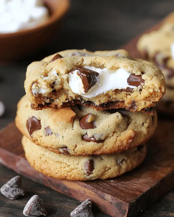 Chocolate Chip S'mores Cookies 4 gooey s’mores cookies
