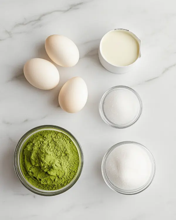 Easy matcha mousse