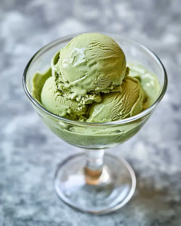 Matcha green tea mousse
