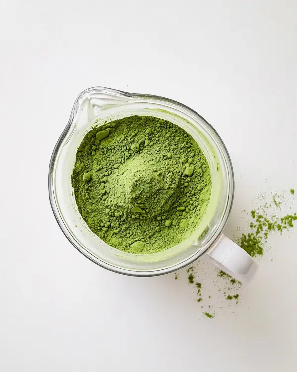 Matcha latte with whipped cream