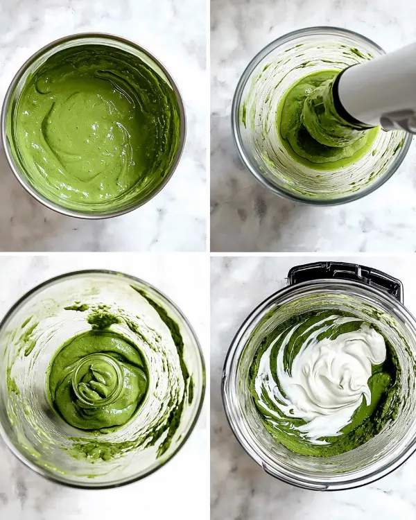 Vegan matcha mousse