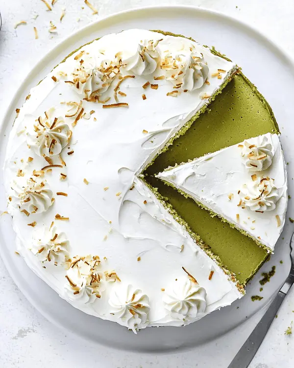 healthy matcha protein cake