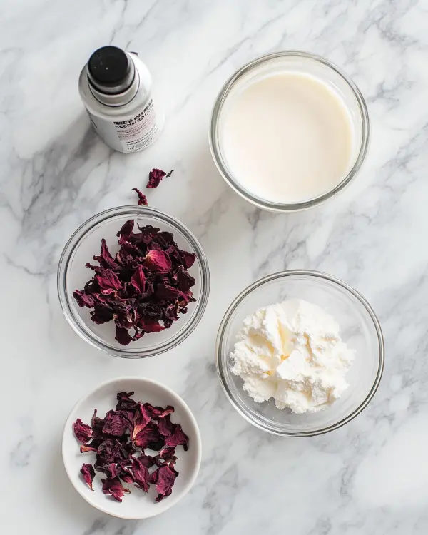 hibiscus cream panna cotta