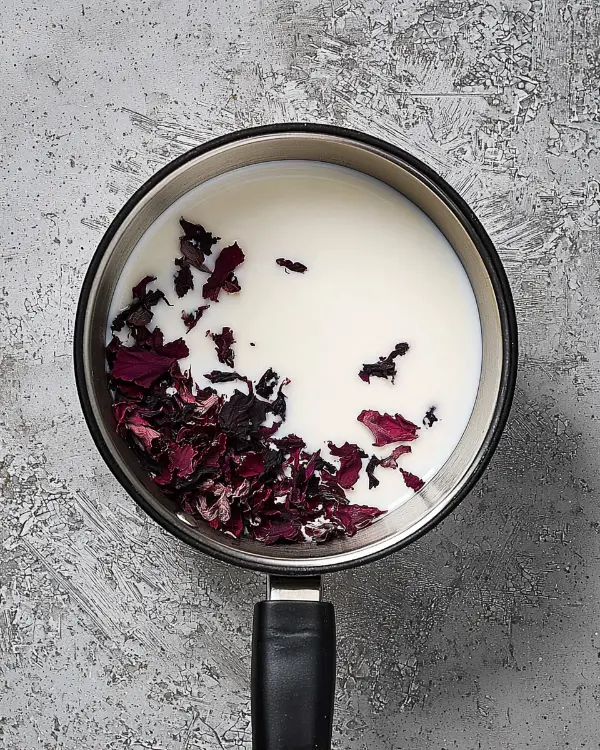 hibiscus infused panna cotta