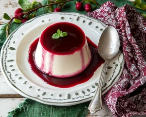 hibiscus panna cotta