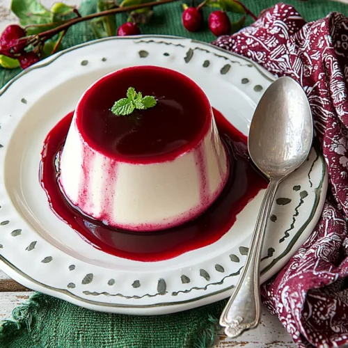 hibiscus panna cotta
