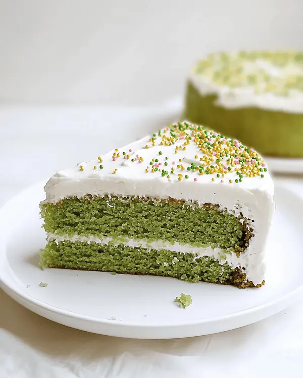 matcha cake with protein powder
