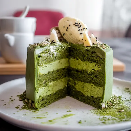 matcha mousse cake
