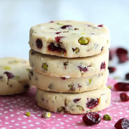 shortbread cranberry pistachio cookies