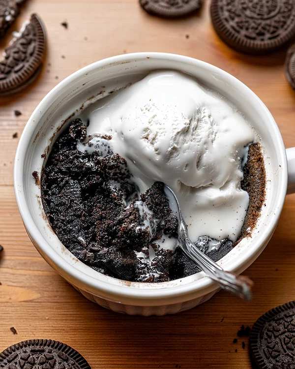 The Easiest Oreo Mug Cake (2 Ingredients!) 4 Oreo mug cake