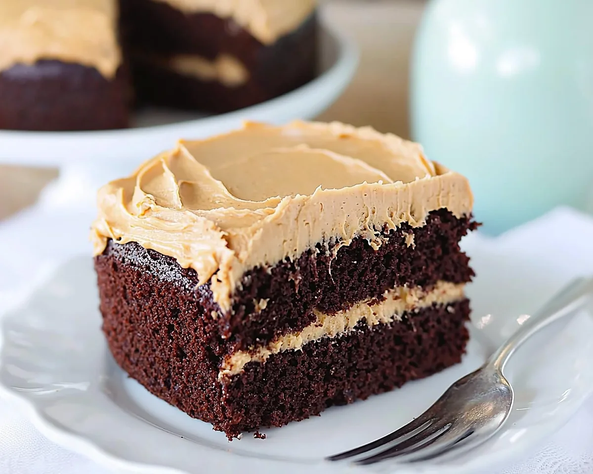 Chocolate Cake with Peanut Butter Frosting Recipe 1 chocolate cake with peanut butter frosting recipe