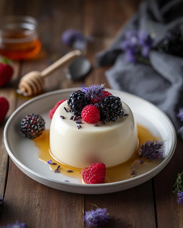 Dreamy Lavender Honey Panna Cotta 4 lavender panna cotta
