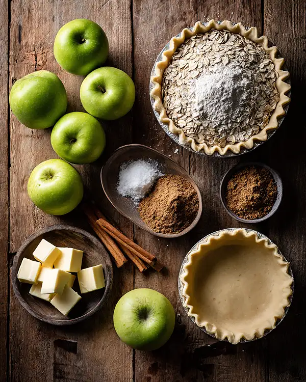 Apple Pie Crumble Topping with Oats 2 oatmeal streusel apple pie