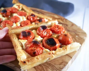 Caramelised Onion Tomato and Goat's Cheese Tart