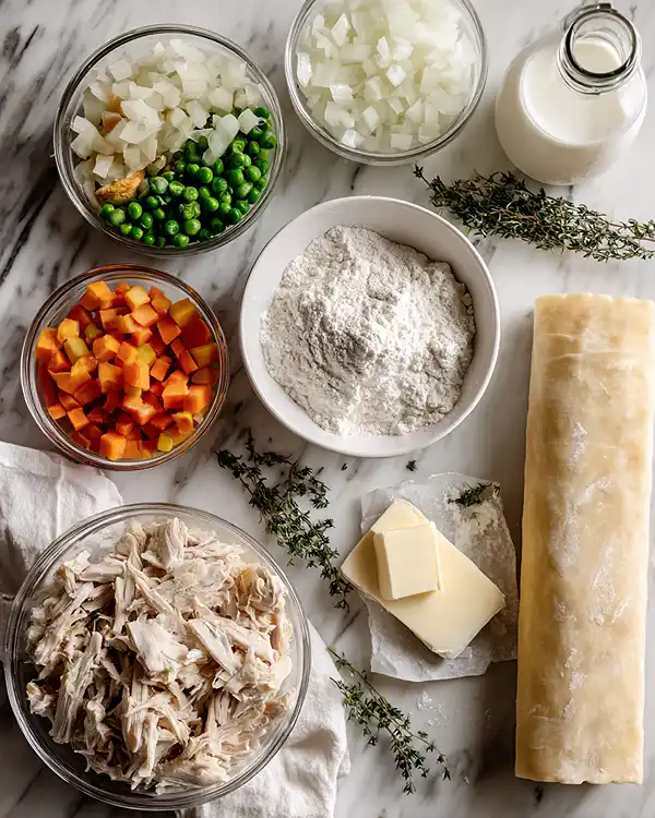 Easy Chicken Pot Pie Recipe with Puff Pastry 3 Chicken Pot Pie recipe