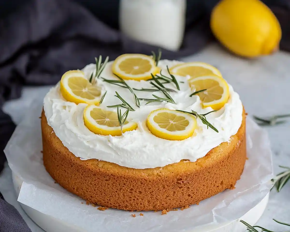 Lemon Olive Oil and Rosemary Cake