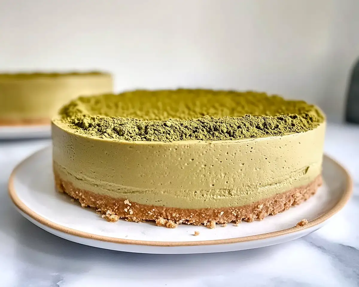No-Bake Matcha Cheesecake