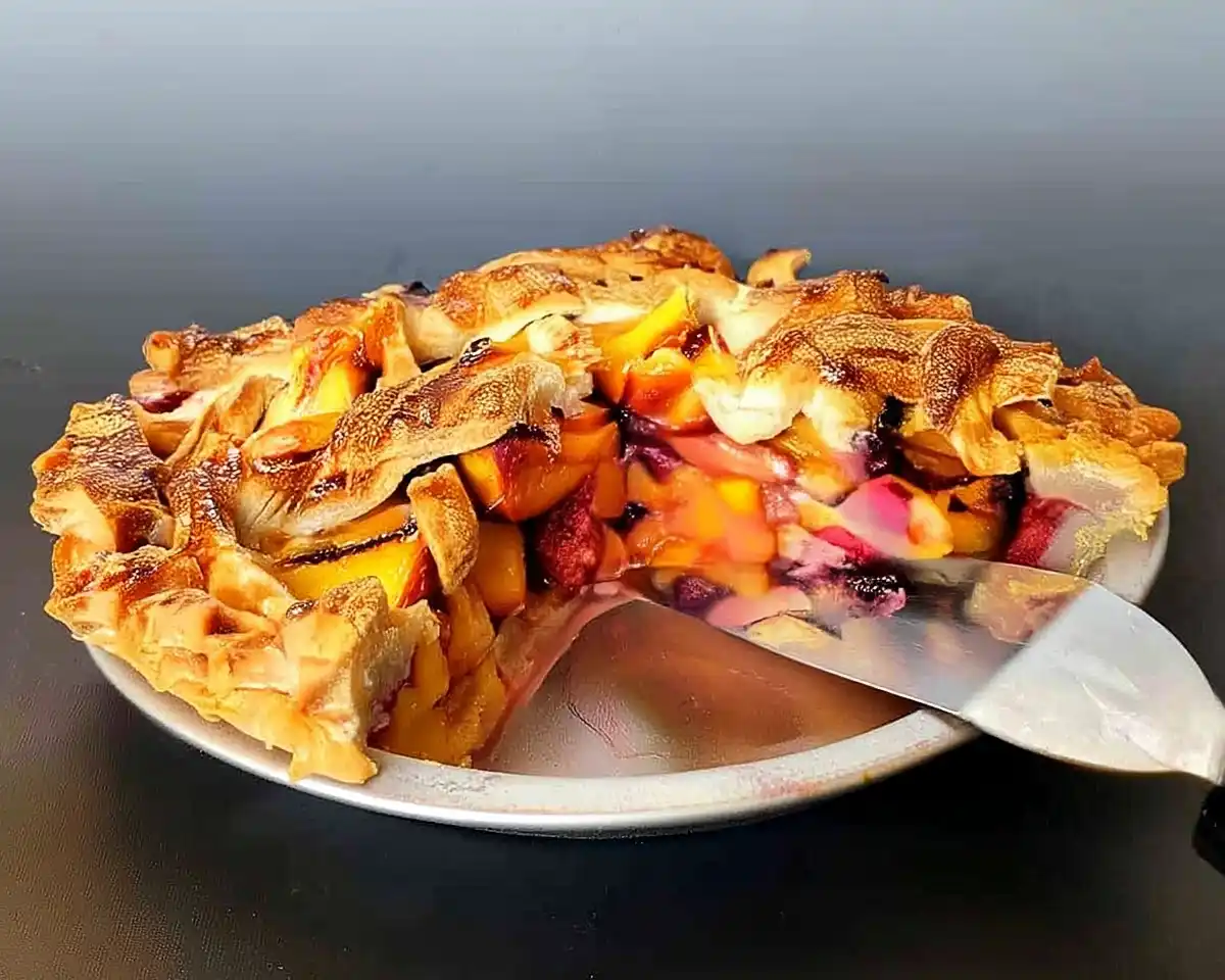 Peach and Raspberry Pie