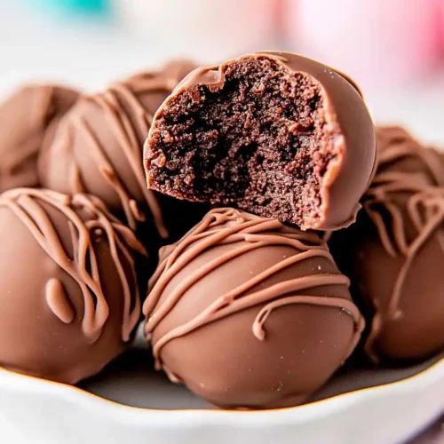 No-Bake Brownie Balls 2 brownie balls