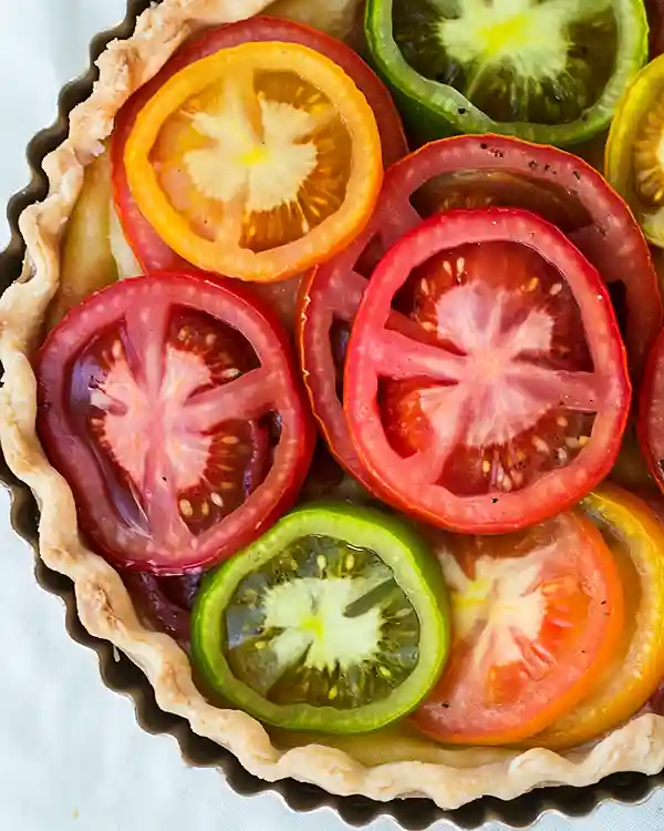 easy tomato and goat cheese tart