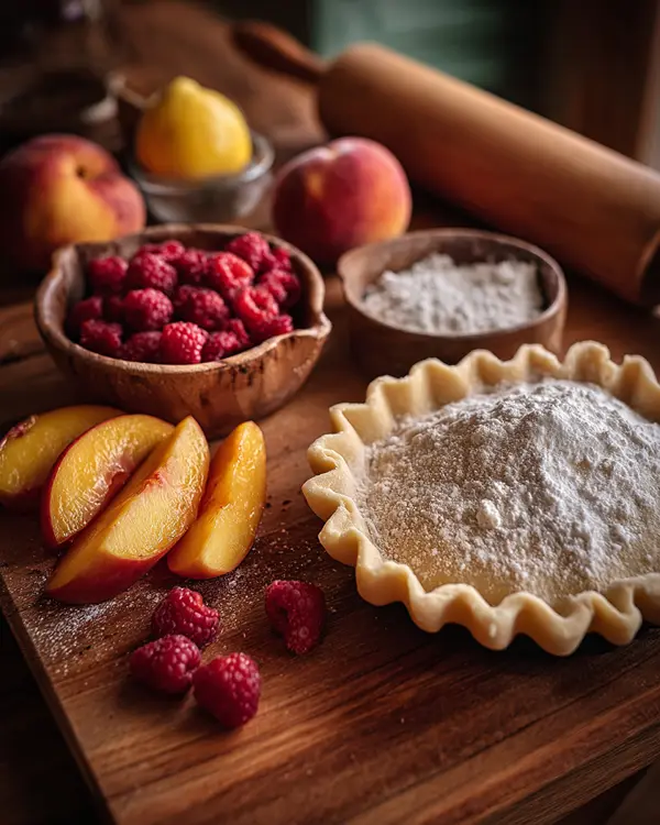 Fresh Peach and Raspberry Pie 2 fresh peach raspberry pie