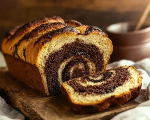 loaf with a chocolate swirl