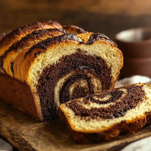loaf with a chocolate swirl