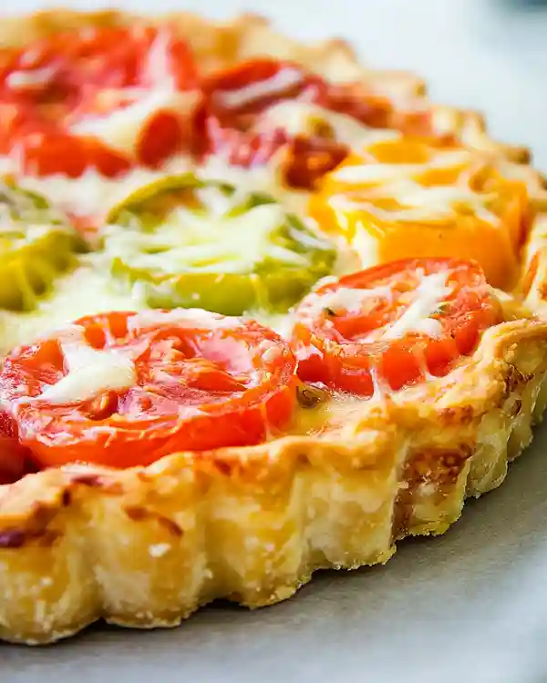 tomato goat cheese puff pastry tart
