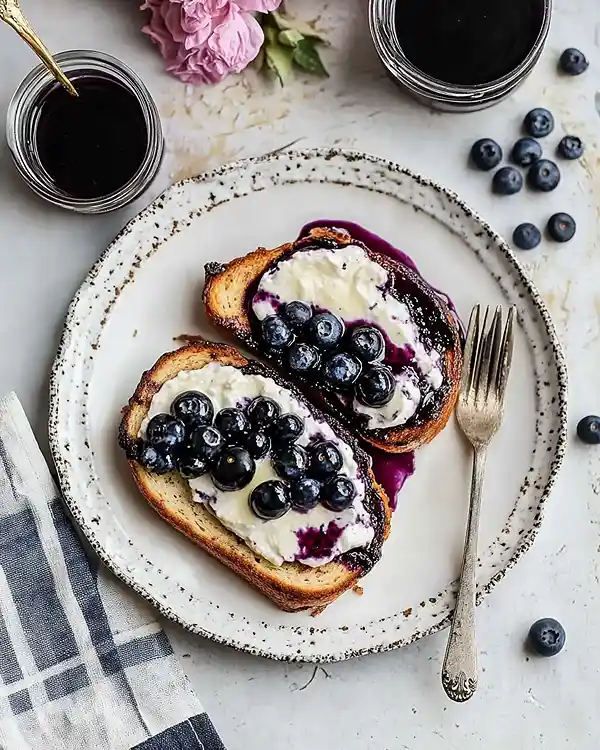 blueberry stuffed french toast
