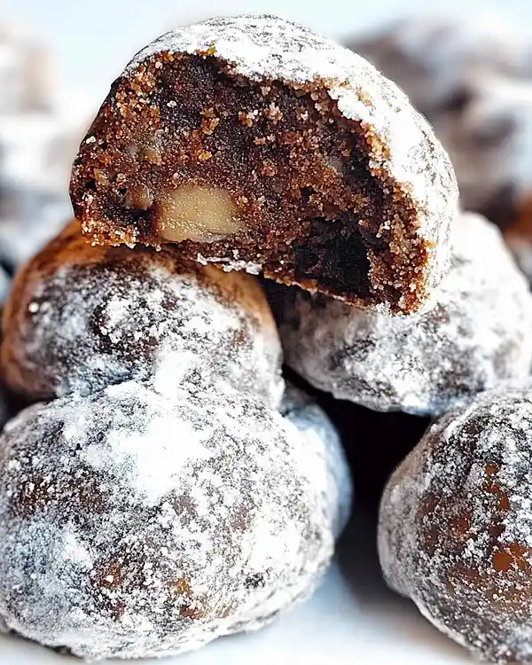 chocolate crinkle snowball cookies