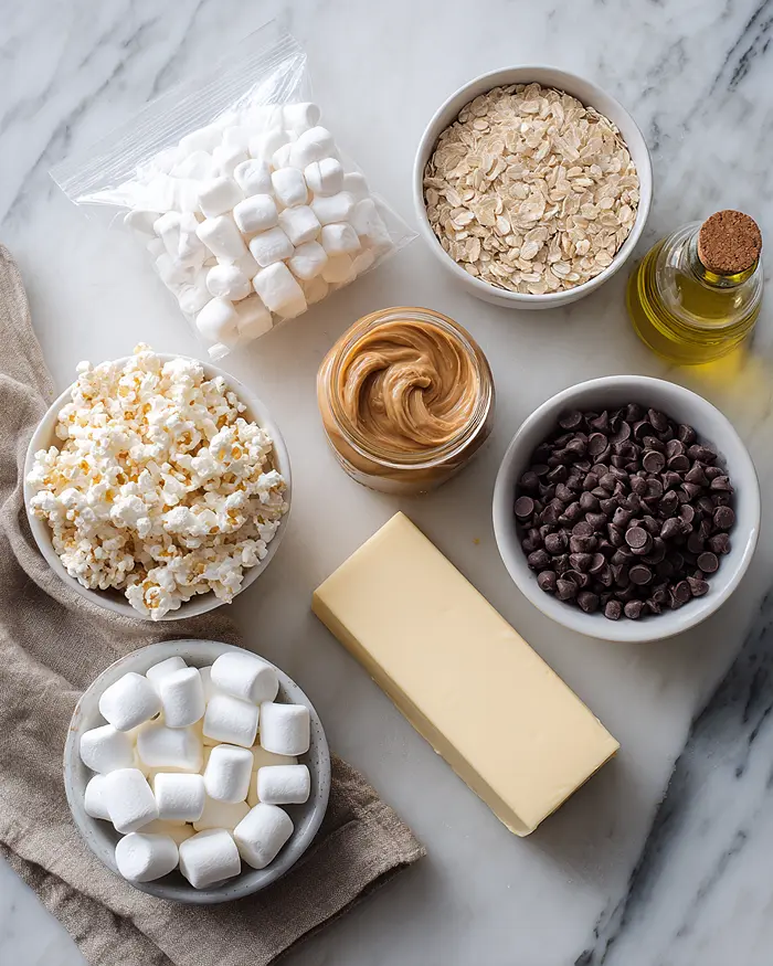 chocolate peanut butter rice krispie treats Ingredients