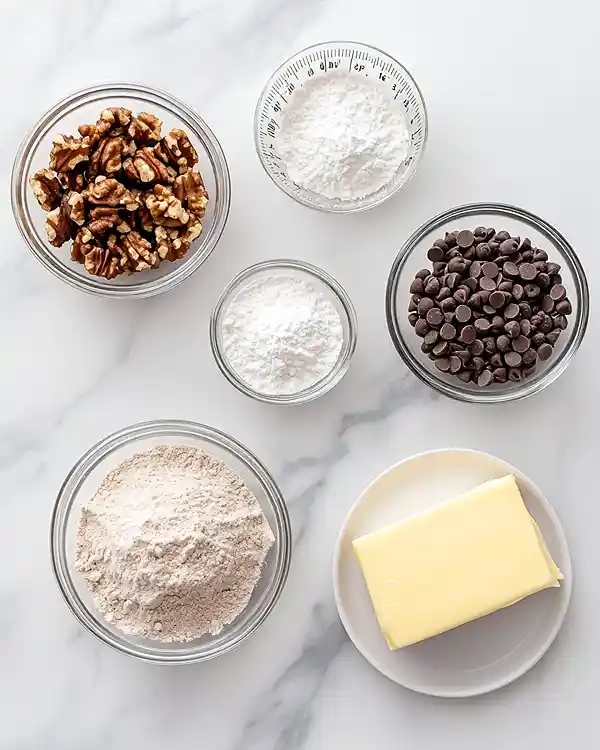 chocolate snowball cookies ingredients