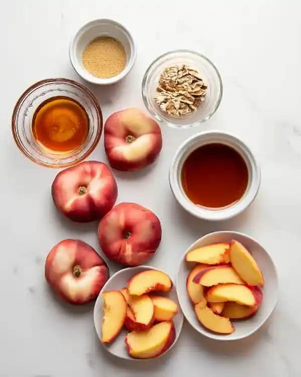 Honey-Roasted Donut Peaches 4 donut peach ingredients