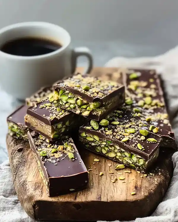 homemade pistachio chocolate bar