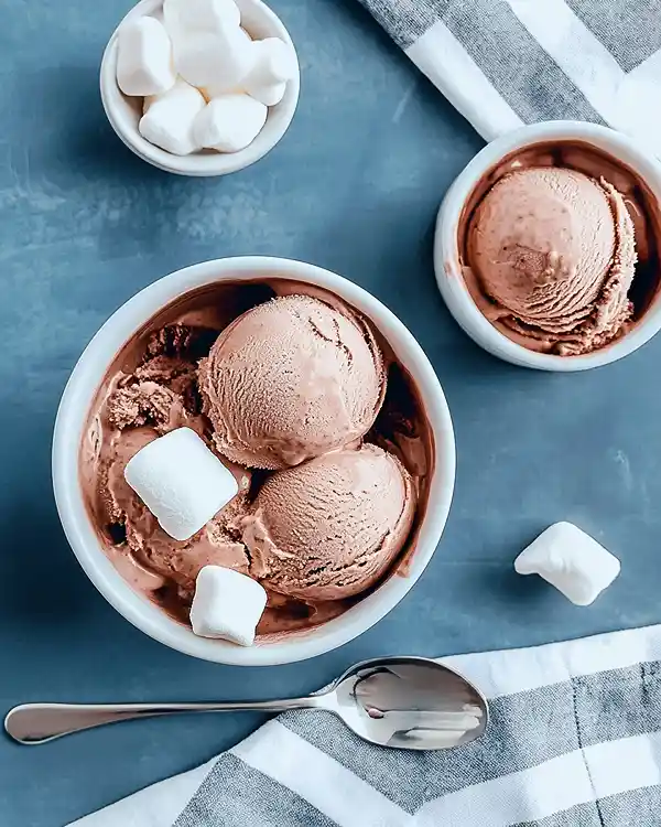 ice cream and marshmallows