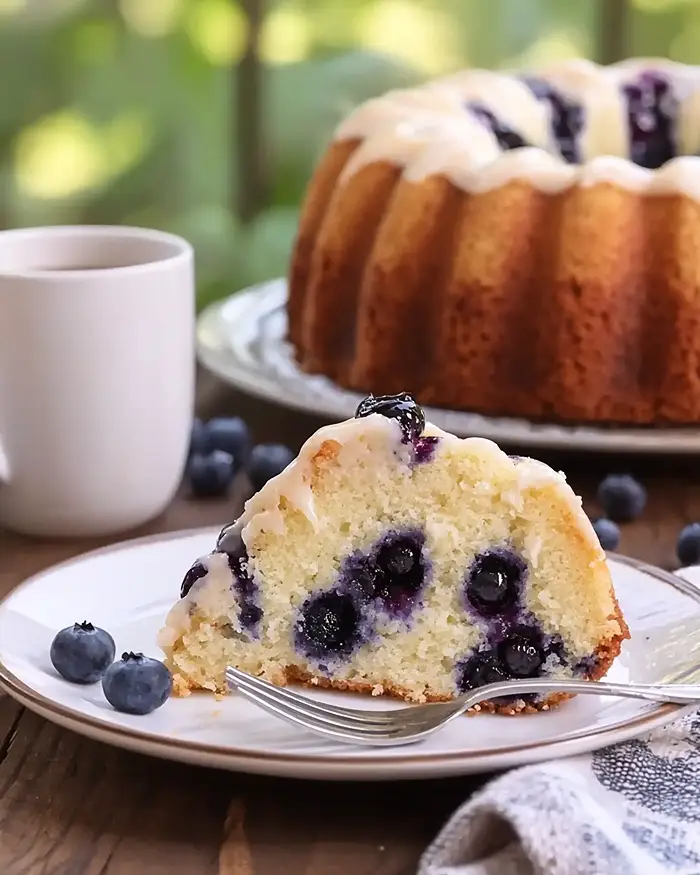 easy blueberry pound cake