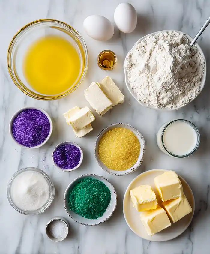mardi gras king cake recipe ingredients