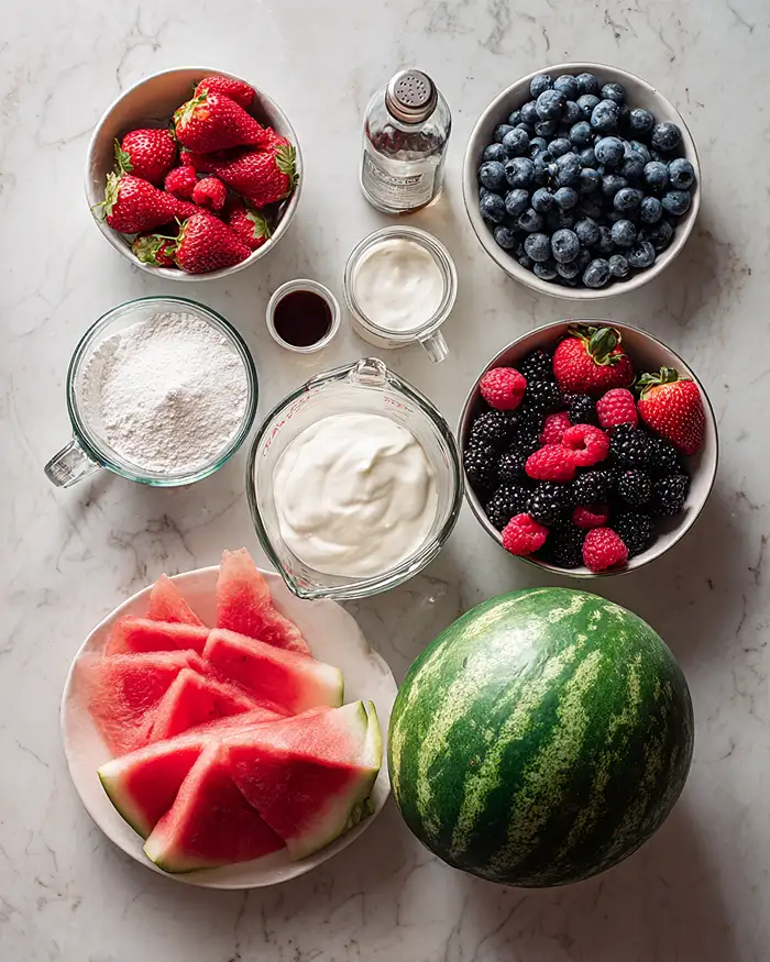 no bake watermelon cake