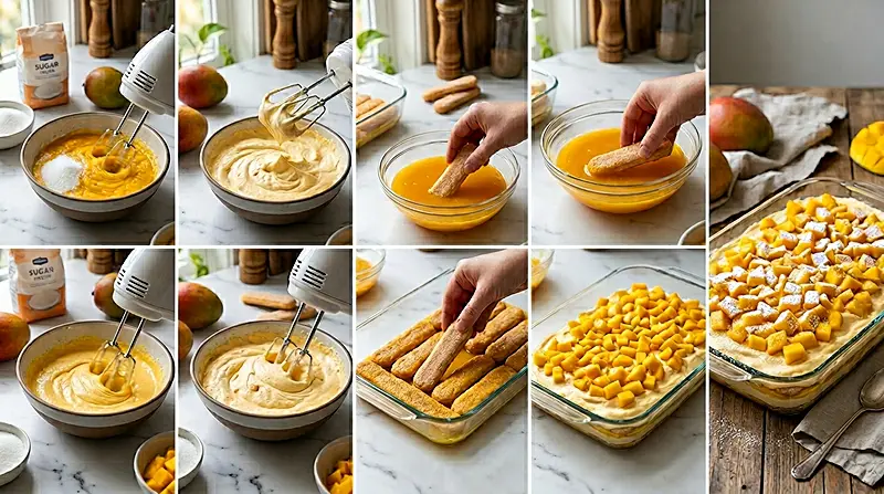 Mango Tiramisu: A Tropical No-Bake Dessert That Tastes Like Pure Sunshine 3 creamy mango tiramisu