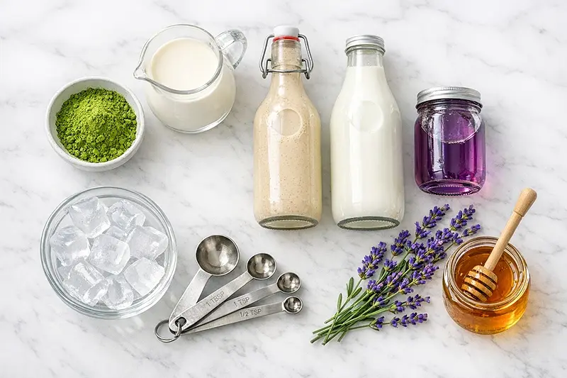 lavender cream oatmilk matcha recipe