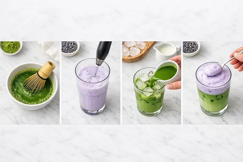 lavender oatmilk matcha latte